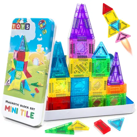 Giocattoli educativi Montessori Blocchi magnetici Bambini Set di costruzione di modelli fai-da-te Piastrelle magnetiche per regali per bambini