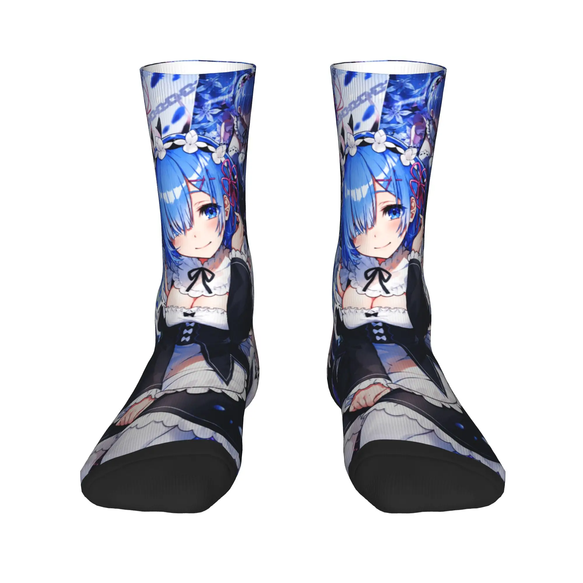 Anime Re Life In A Different World From Zero Rem Stockings  Fashion Socks Women Men Quality Socks Autumn Running