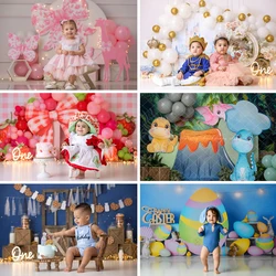 Easter Eggs Backgrounds Cake Smash Adult Family Photography Props Child Baby Decors Celebration Party Photo Studio Backdrops