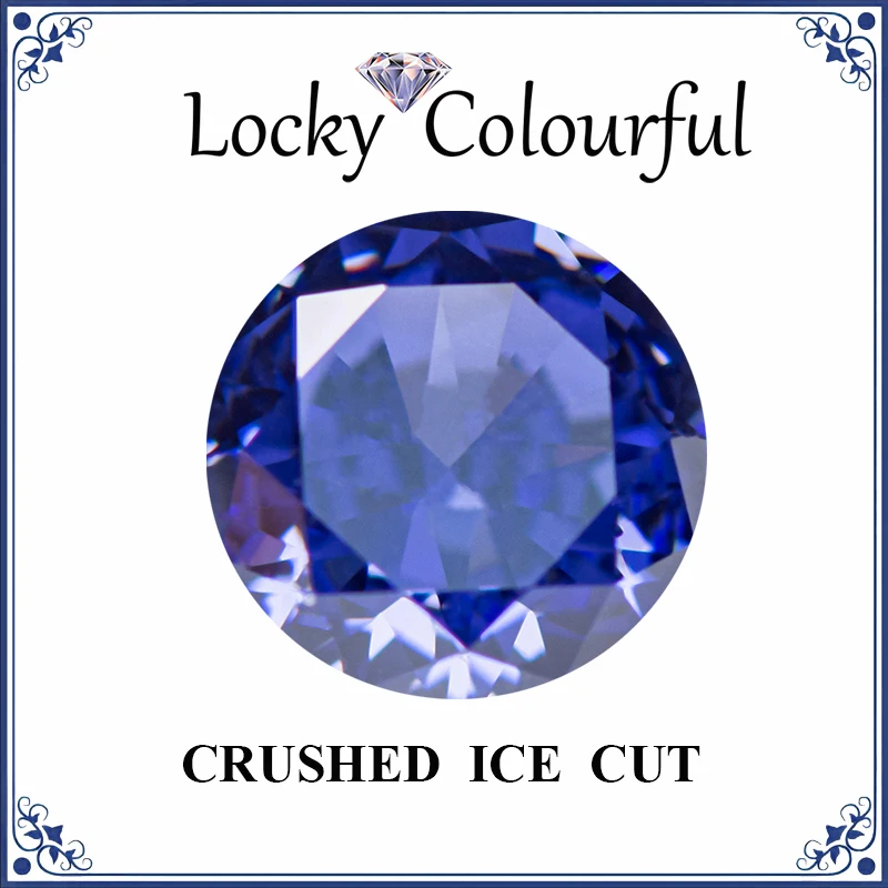 

Cubic Zirconia Crushed Ice Cut Round Shape Light Tanzanian Color Charms Beads for Jewelry Making Rings Materials No Certificate