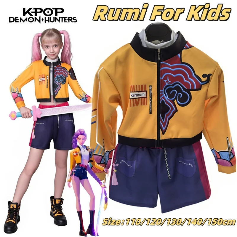 

KPop Demon Hunter Girls Outfits Fantasia Pop Singer Carnival Children's Halloween Cosplay Rumi Zoey Mira Performance Costume