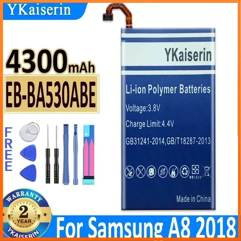 

Аккумулятор YKaiserin EB-BA530ABE 4300 мАч для Samsung Galaxy A8 2018 A530 SM-A530 A530F A530K A530L A530S A530W A530N/DS Bateria