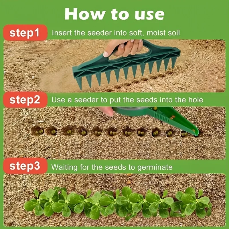 1/5pcs Seeds Spreader Seed in Gardening Manual Soil Portable Seeds Spacer Soil Puncher for Planting Seeds Soil Loosening