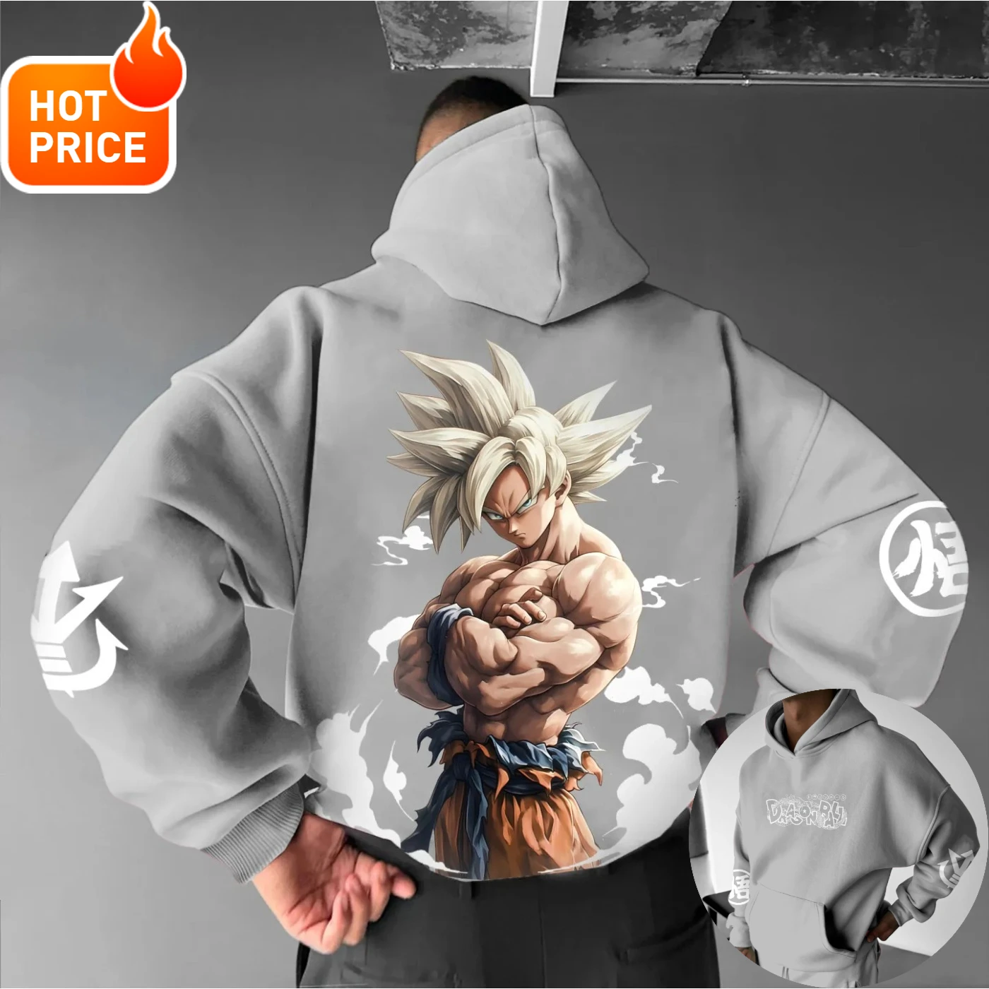Son Goku Saiyan Dragon Ball Anime Streetwear Winter Mannen Oversized Hoodie Harajuku Vintage Vrouwen Capuchon Lange Mouwen