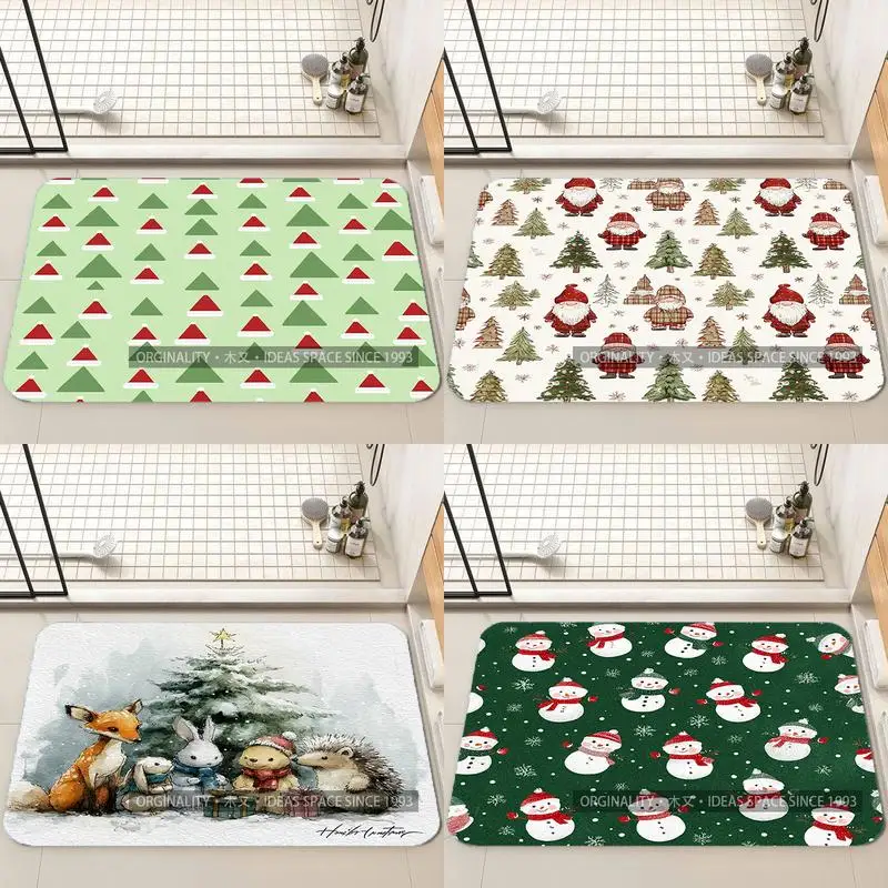 

Colorful Christmas Tree Mat Living Room Decoration Home Sofa Non-Slip Carpet Study Bedroom Tatami Children'S Soft Floor Mat