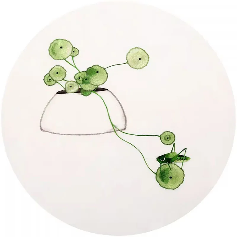 

Набор для начинающих по вышивке из Сучжоу, дизайн «Листья» с предварительно нанесенными линиями, универсальный набор для рукоделия с нитками и иглой