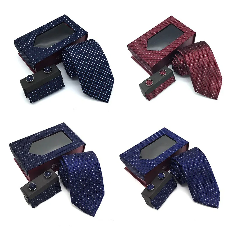 

Powerful merchants directly supply men's tie gift box 3-piece set, big flower wedding tie set