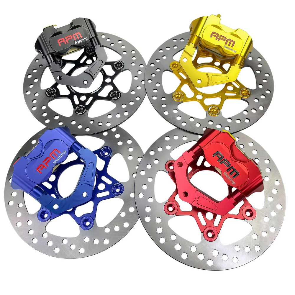 220mm 4-hole Brake Disc Kit with 4-piston Radial Caliper 70mm Pitch 58mm