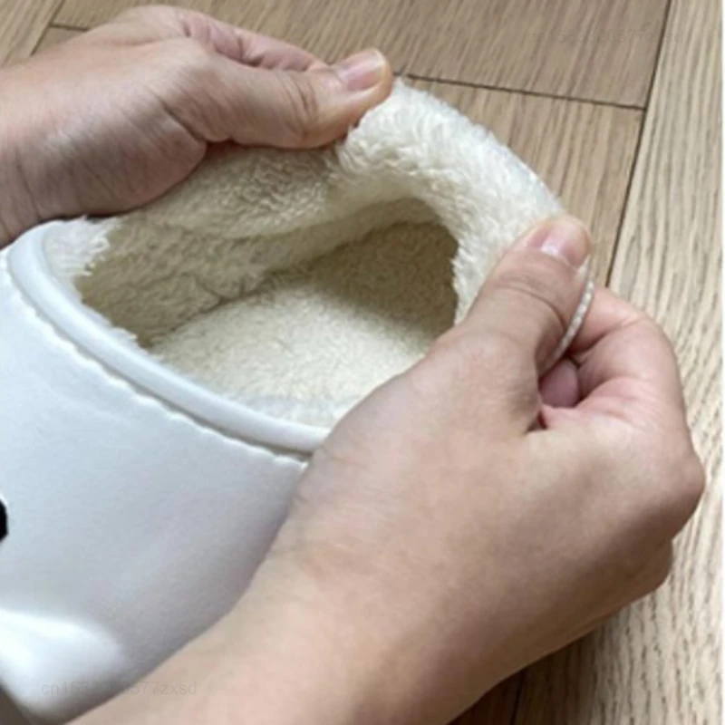 Xiaomi Winter Women's Household Cotton Slippers Thick Sole Non-Slip Large Size 36-45 Warm Platform Slippers Couple Home Shoes