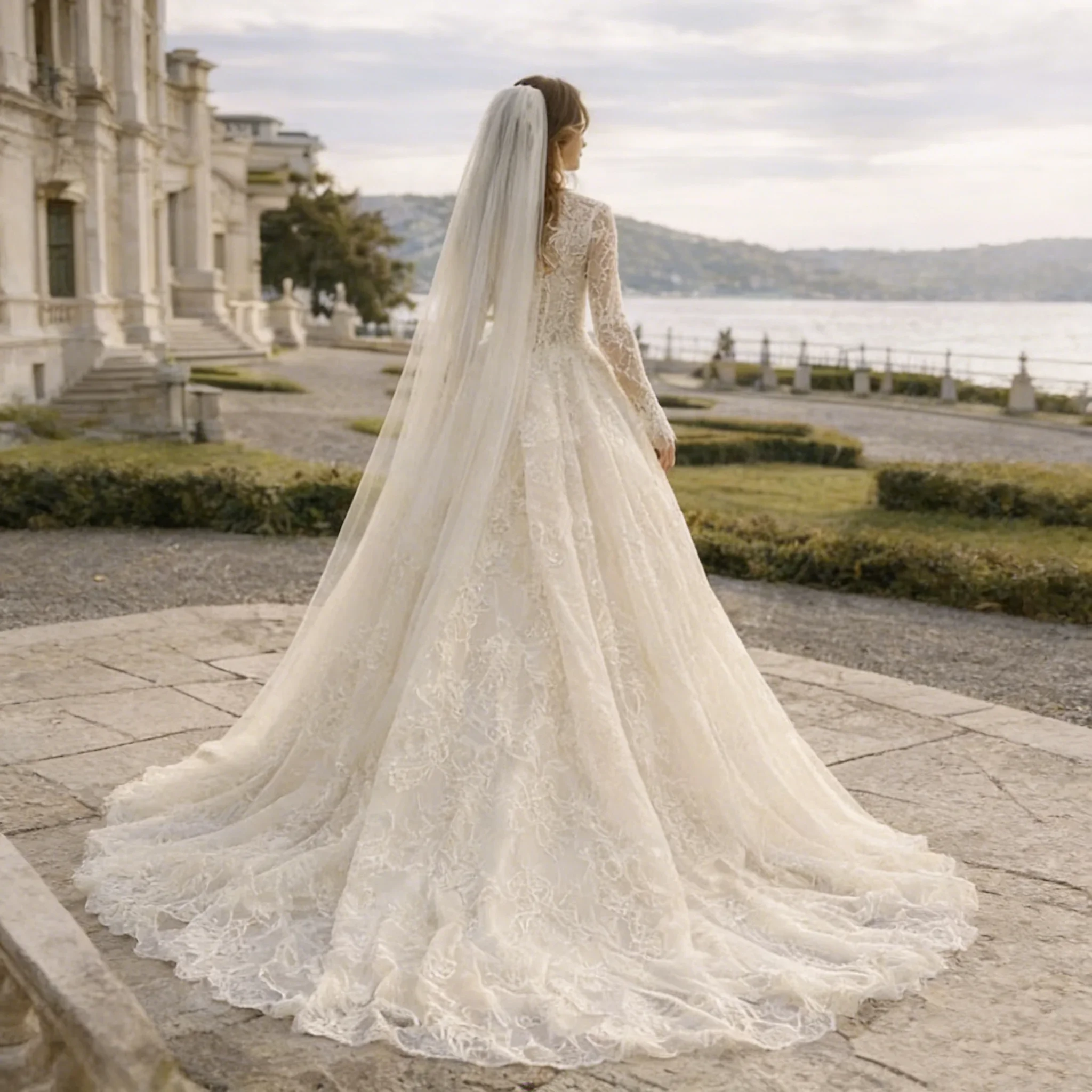 New Arrival Long Sleeve Wedding Dresses High Neck Luxury customized Vestidos De Novia Lace Vintage Bridal Gowns