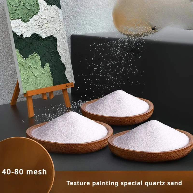 Fine Sand 80 Mesh Three-dimensional Texture of Pure White Quartz Sand Painting Acrylic Pigment Art Painting Material Supplies