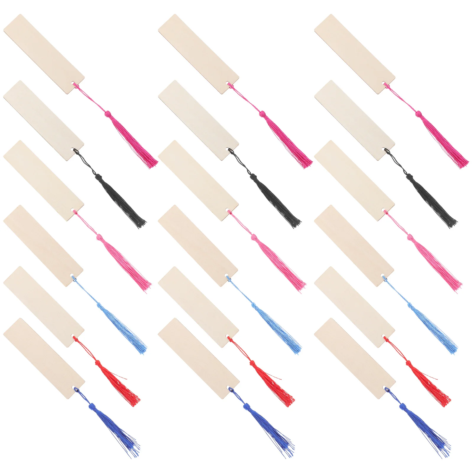 36 juegos de marcapáginas de madera en blanco, etiquetas de decoración DIY sin pintar, marcapáginas artesanales hechos a mano para dibujar regalos para colorear