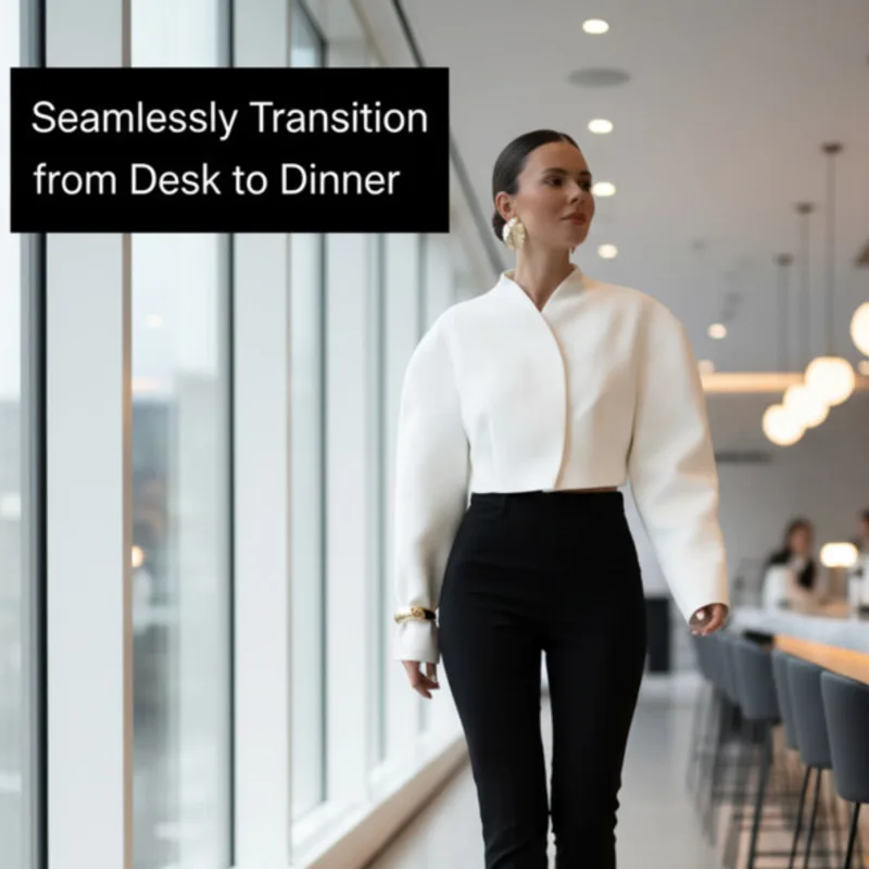 

Женское плиссированное короткое пальто с пышными рукавами и воротником-стойкой, свободная однотонная куртка на пуговицах, осенняя минималистичная повседневная верхняя одежда, новинка