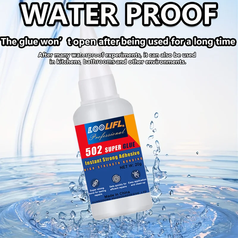 LOOLIFL-502 super universal glue, 10-second bonding, waterproof and stable, suitable for almost all materials.