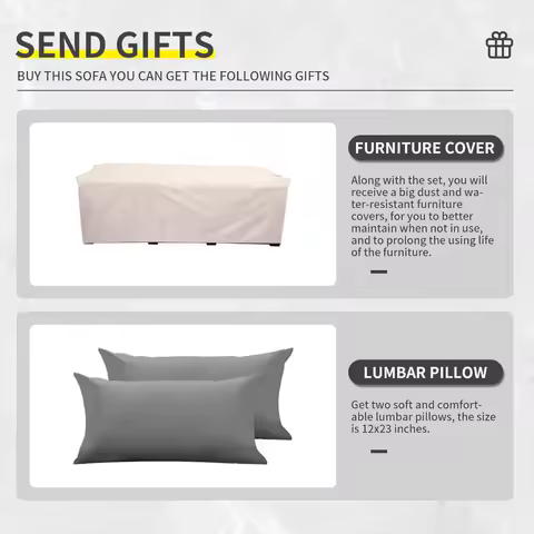 Wicker Patio Couch, Outdoor 3-seat Sofa, All Weather PE Rattan, Deep Seating Deck Furniture Set with Grey Cushions