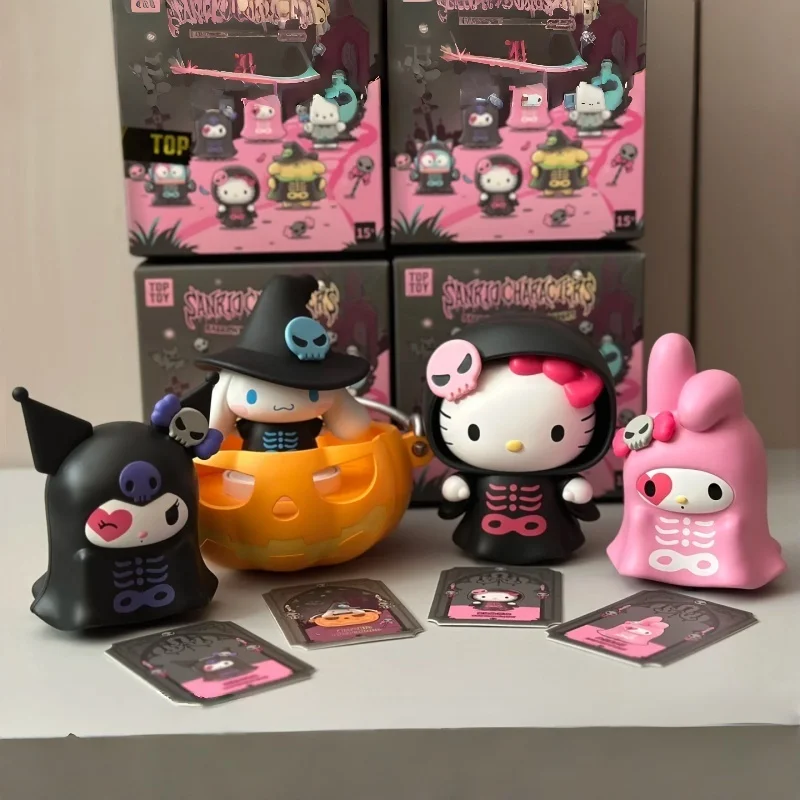 

Новая серия Sanrio Halloween Mischief Night, загадочная слепая коробка, милая кукла, украшение, модель, коллекция украшений, подарки на Хэллоуин