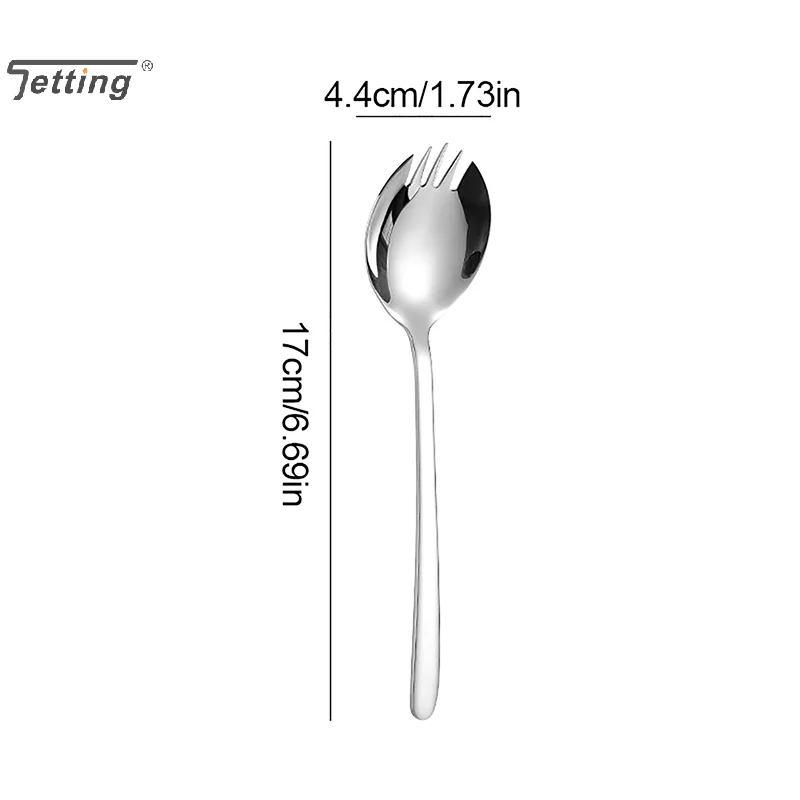 Stainless Steel Salad Spoon Creative Shovel Spoon Fork Pasta Coffee Fork Dessert Cake Fork Watermelon Fruit Spoon