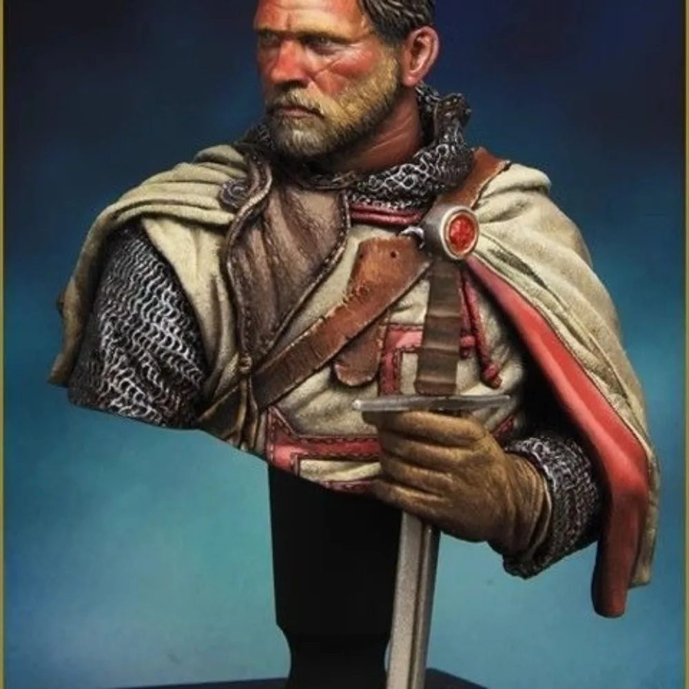 

1/10 Templar Knights Resin Character Bust Blank Model 3D Printing Unassembled Unpainted Self-assembly Craft