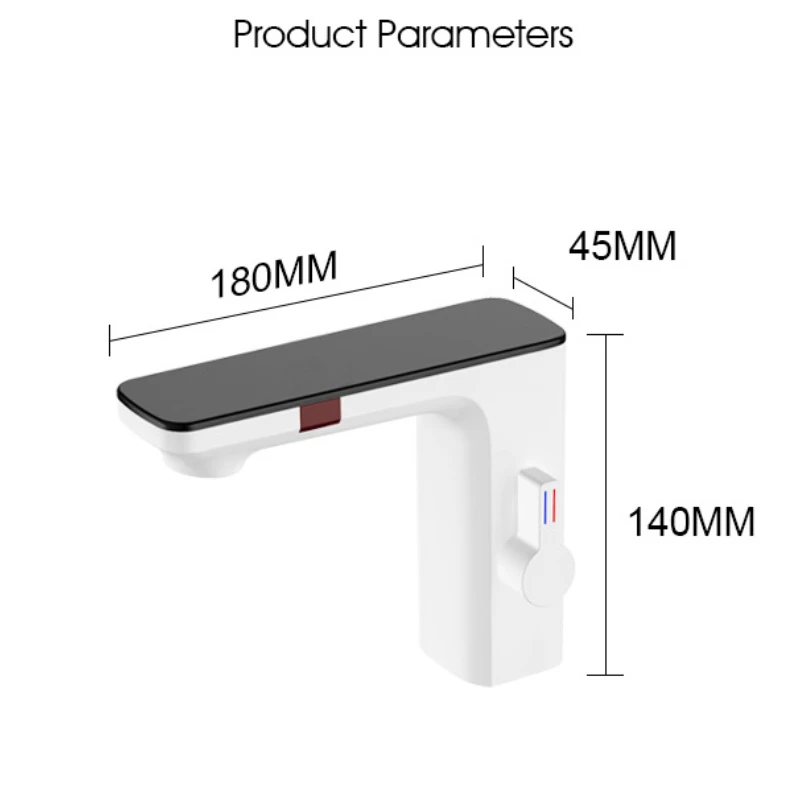 Imagem -06 - Sensor de Temperatura Touchless Smart Led Faucet Torneira Misturadora para Pia de Cozinha Digital Bacia do Banheiro Auto Vanity Tap Luxo