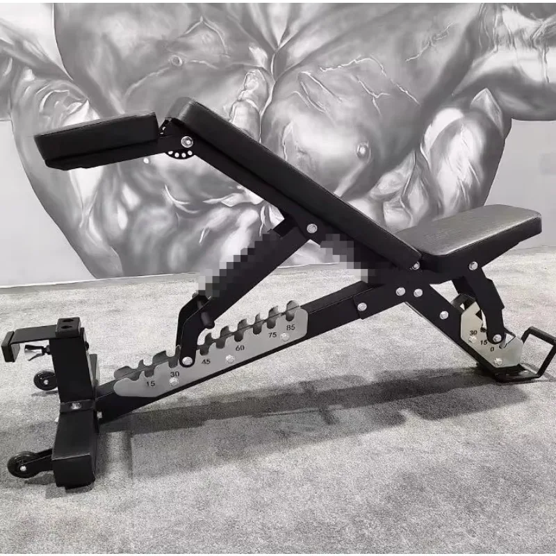 

New Model 3 Stops Gym Fitness Adjustable Dumbbell Bench Multi Functional Preacher Curl Weight Lifting Bench Press