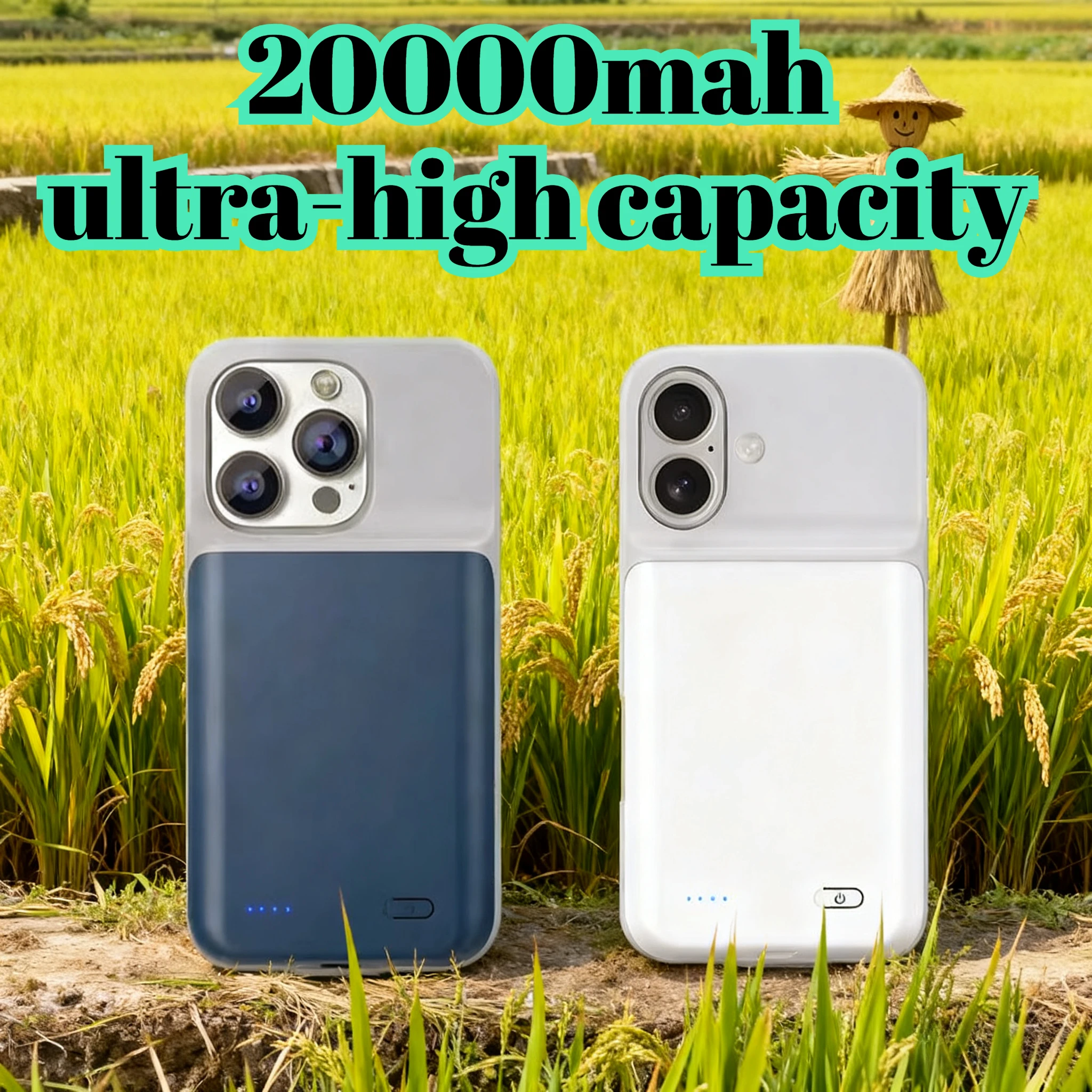 

Ультратонкий чехол-зарядное устройство емкостью 20000 мАч для iPhone 16 16 ProMax 16Pro 16 plus, портативный беспроводной внешний аккумулятор, быстрая зарядка