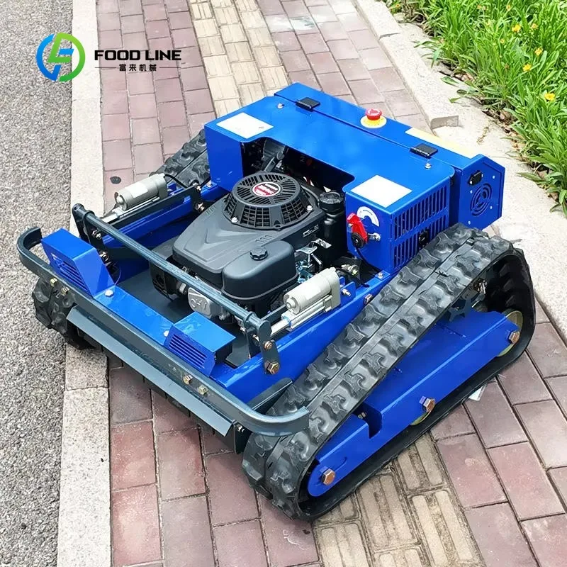 

Track Lawn Mower Battery Powered Electric Crawler Mower Remote Control Self-Propelled High Efficiency Cutter