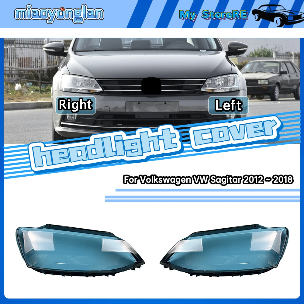 

For Volkswagen VW Sagitar 2012 ~ 2018 Headlamp Cover Headlight Shell Transparent Lens Plexiglass Replace Original Lampshade