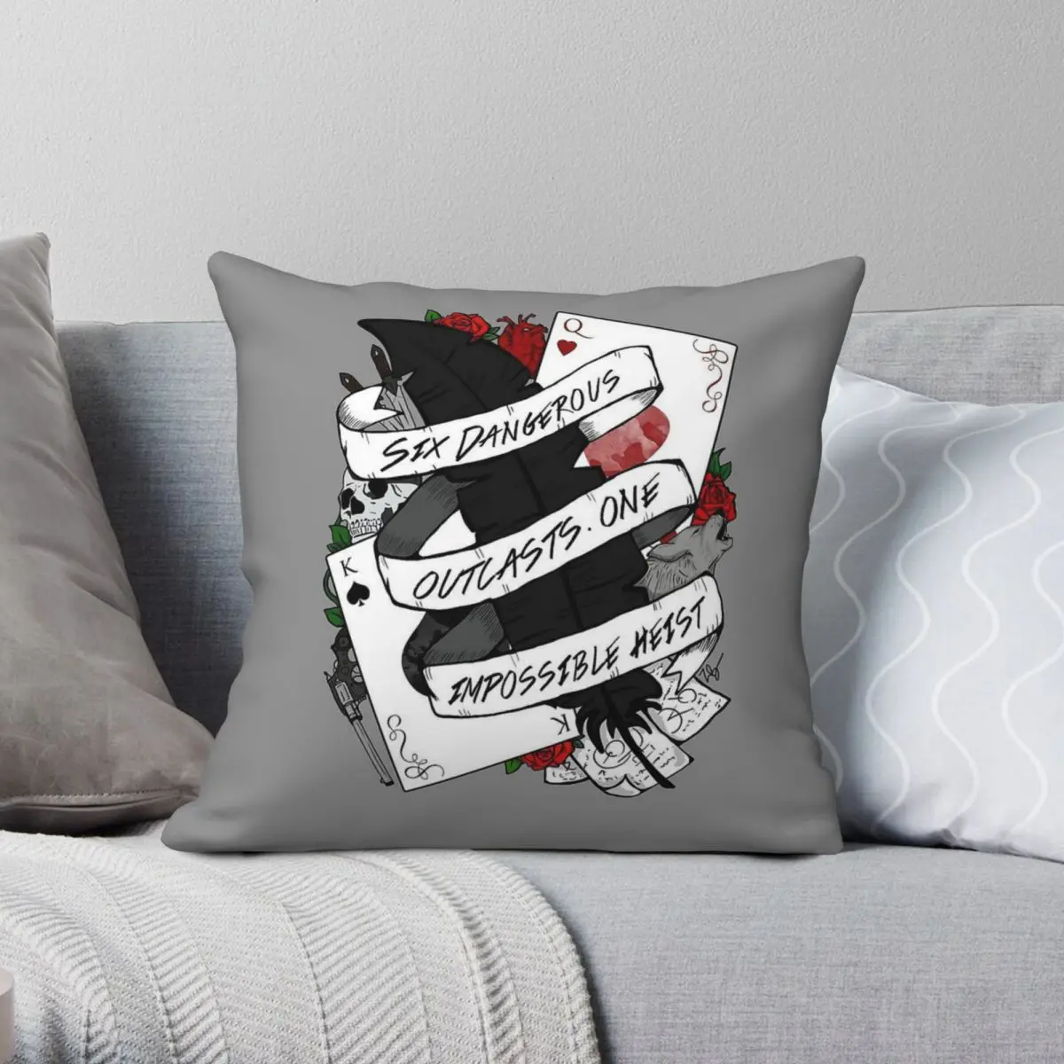 Six Dangerous Outcasts One Impossible Heist Pillowcase Polyester Linen Velvet Creative Zip Throw Pillow Case Home Cushion Cover