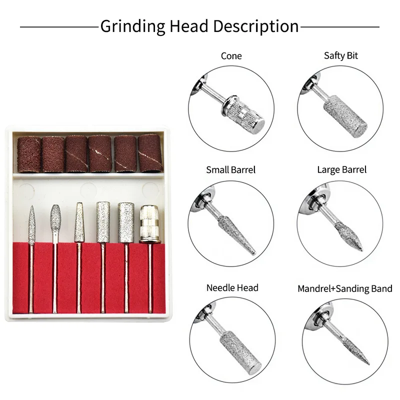 Perceuse à ongles à grande vitesse 20000 tr/min, perceuse électrique pour lime à ongles pour un retrait rapide de vernis à ongles, outil d'art de manucure et de pédicure