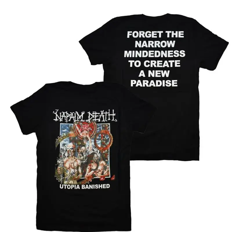Napalm Death Utopia Banished Skeletal Flames T-Shirt