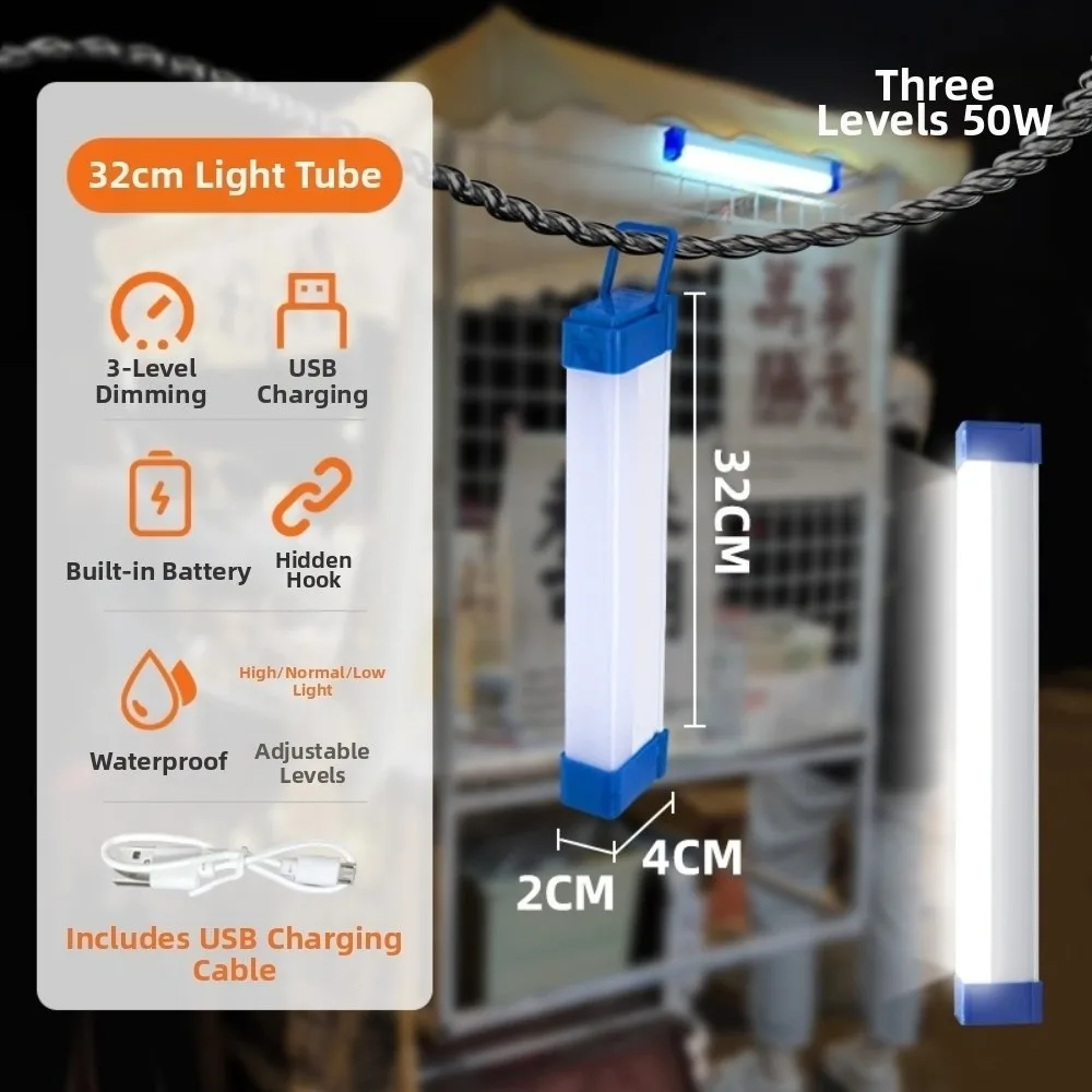 

Portable 80W Cordless LED Light Dimmable 3rd Gear Magnetic Flashlight Waterproof USB Charging Lighting Lamp Lighting Tools