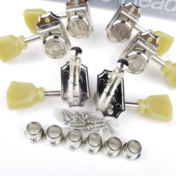 1 Set 3R3L Vintage Deluxe Locking Electric Guitar Machine Heads Tuners For LP SG Elect Guitar Partsric Guitar Tuning Pegs Nickel