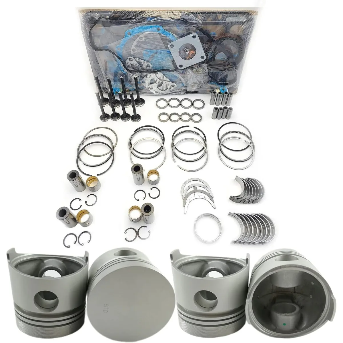 

V1702 Engine Overhaul Rebuild Kit (No cylinder liner) For Kubota V1702 V1702B Engine L2850DT Tractor KH90 Mini Excavator Bobcat