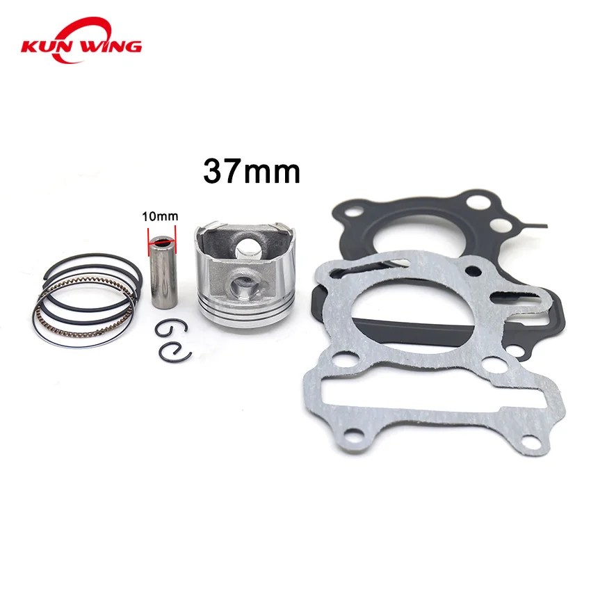 37mm Piston Kit Gasket For SYM Mio 50 Fiddle 2 Jet 4 Allo Cello 50cc Awa XS1P37QMA 13101-A1A-000 13010-A1A-000 4T Engine