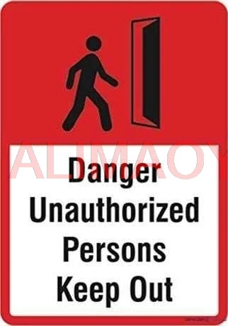 Eletina twinkle Metal Tin Signs Vintage Danger Unauthorized Persons Keep Out Sign - Business No Trespassing-Wall Plaque Retr ALA