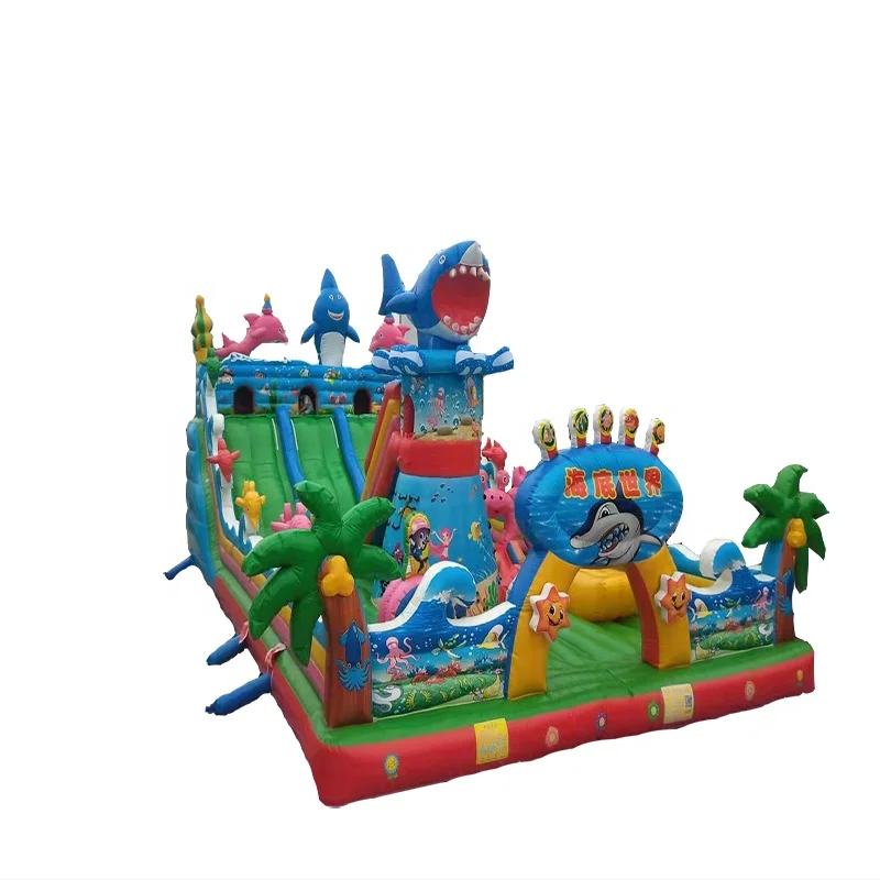 Factory Outlet  Inflatable Trampolines Bouncer Castle  Jumping Indoor Outdoor Large Inflatable Cartoon Slide for Sale
