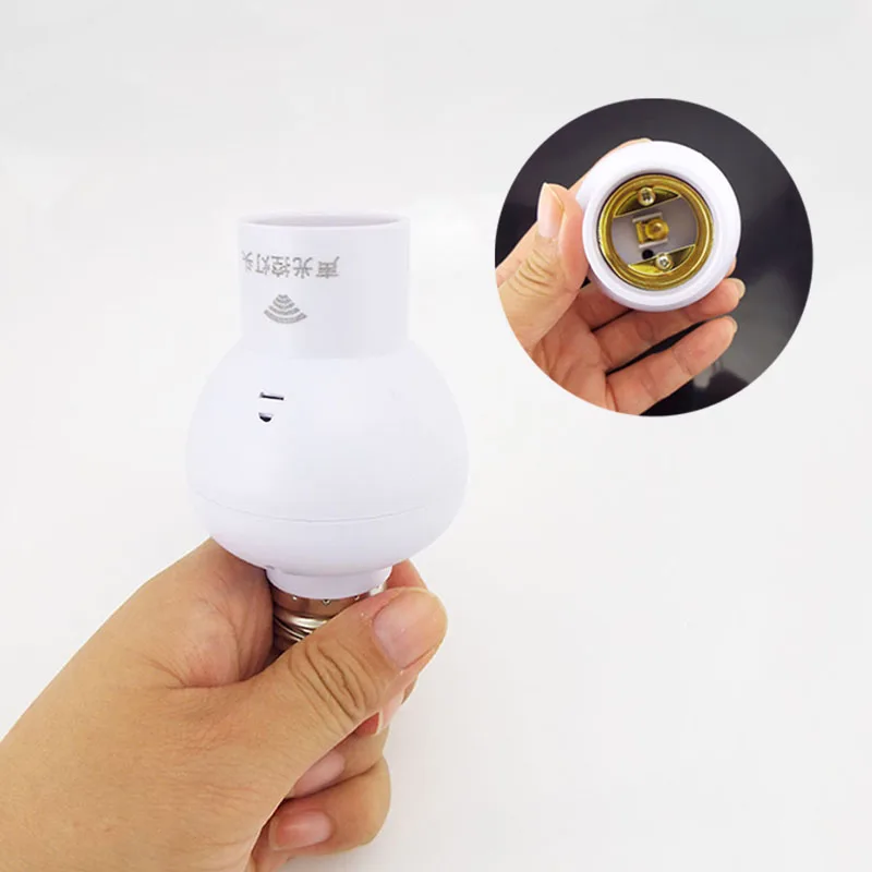 

E27 Sound Light motion Sensor Control Lamp socket Holder Screw plug Bases Switch For Corridor Stairs Indoor Lighting Bulb C1