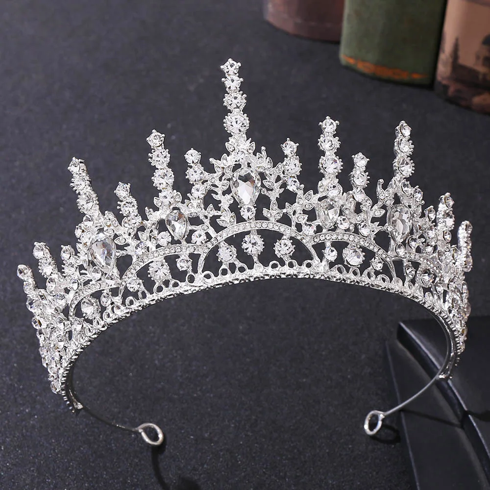 Bruiloft Kroon Haaraccessoires Vintage Barok Hoofdbanden Crystal Tiaras Bruid Noiva Hoofddeksels Bruiloft Feest Diadeem Voor Vrouwen