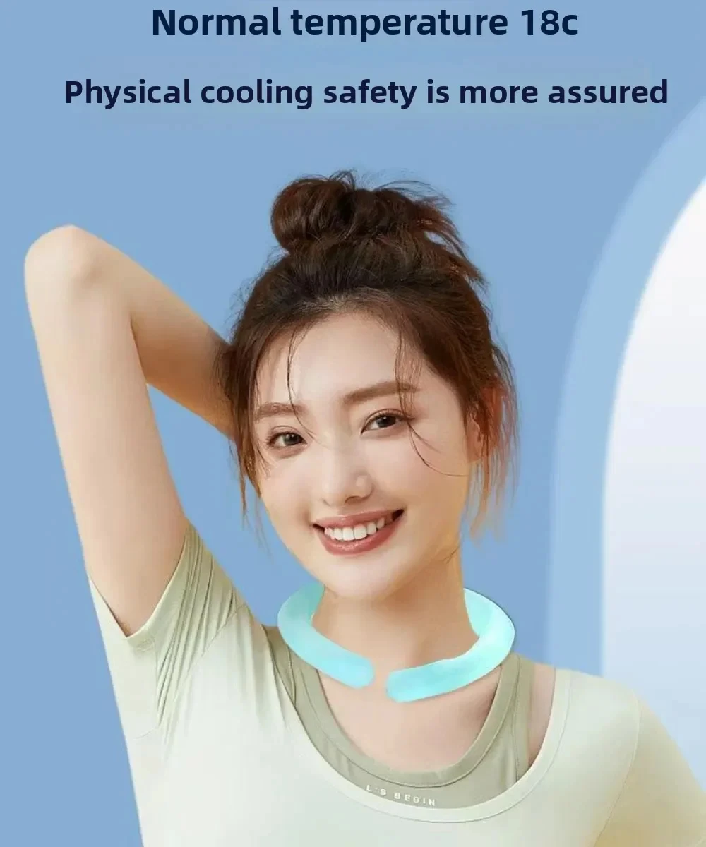 Summer Outdoor Cooling Neck Ring Running Portable Outdoor Sports Cooling Accessories Hands Free Gel Prevention Ice Neck Ring 1pc