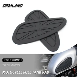 For Triumph T120 T100 Universal RetroTank Pad Gas Tank Traction Pads Fuel Tank Grips Side Stickers Knee Grips Protector Decal