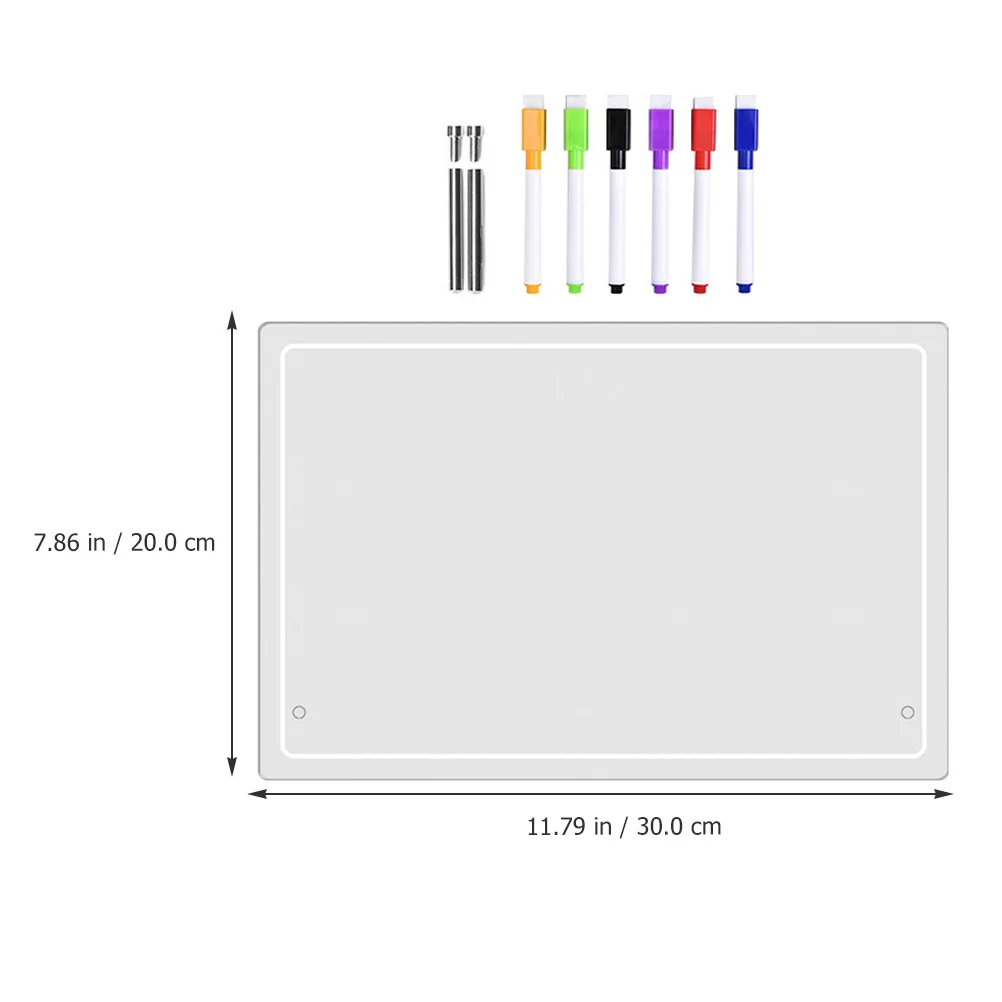 

1Set Acrylic Memo Board Transparent Reliable Easy Share Messages Home Office Students Supply Acrylic Memo Board