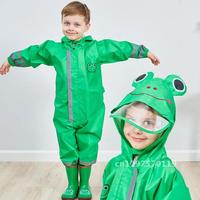 1Pc Children Raincoat Kids Boys Girls Waterproof Jumpsuit Hooded Pants for Dinosaur Cartoon Years And 1-10 Old Baby Rainwear