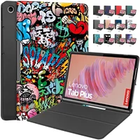 Para Lenovo Tab Plus funda 2024 11,5 pulgadas TB-351FU funda triple plegable soporte magnético duro PC cubierta trasera para tableta para Xiaoxin Pad