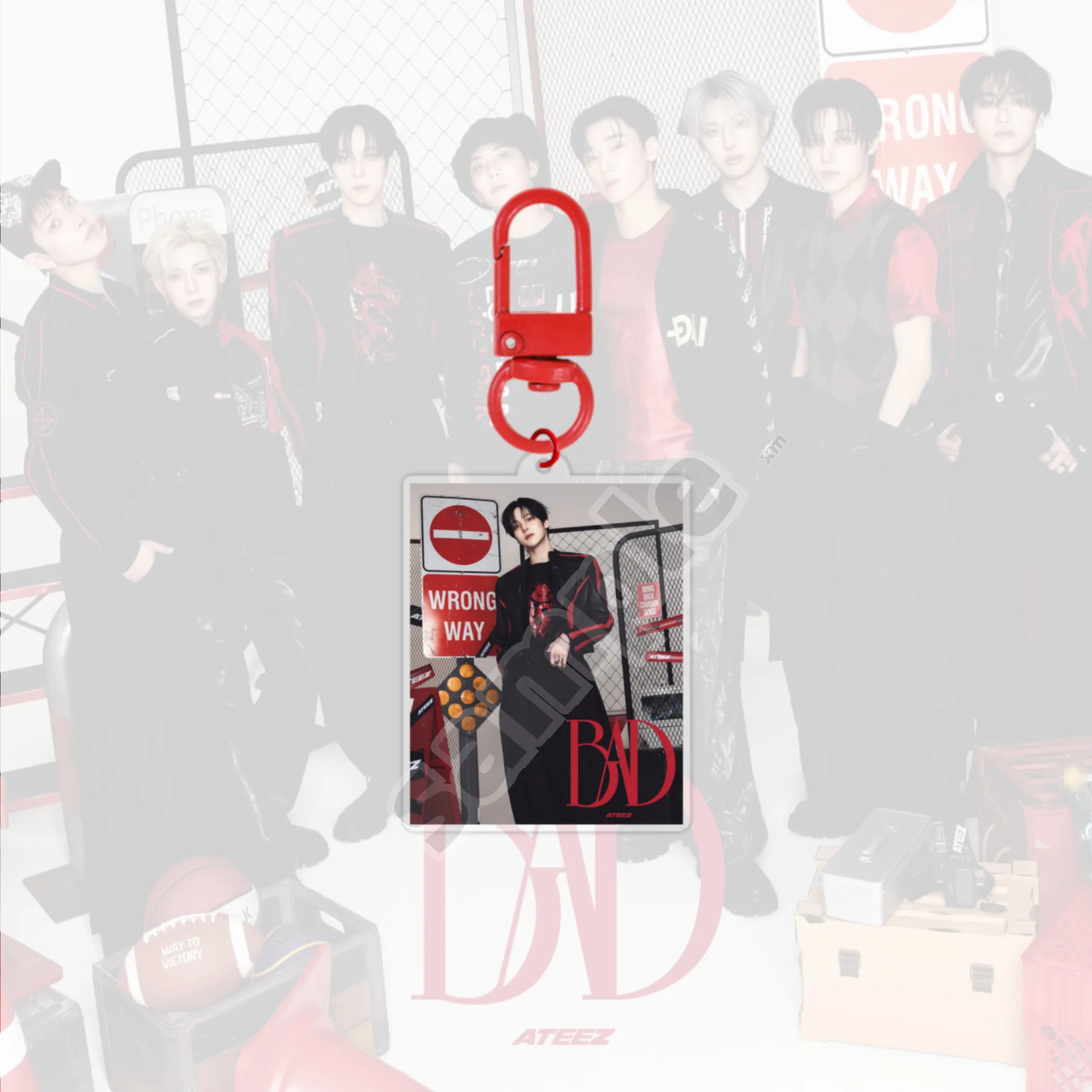 Idol ATEEZ New Album GOLDEN HOUR : Part.5 Song BAD Acrylic Keychain Backpack Ornament Mingi Yunho Seonghwa Jongho San Fans Gifts