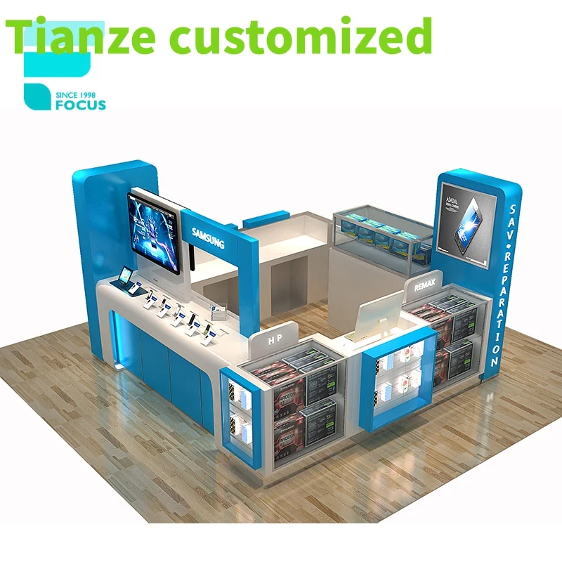 Customized-Mobile Accessories Display Stand Phone Showcase Kiosk Cell Phone Cellphone Kiosk