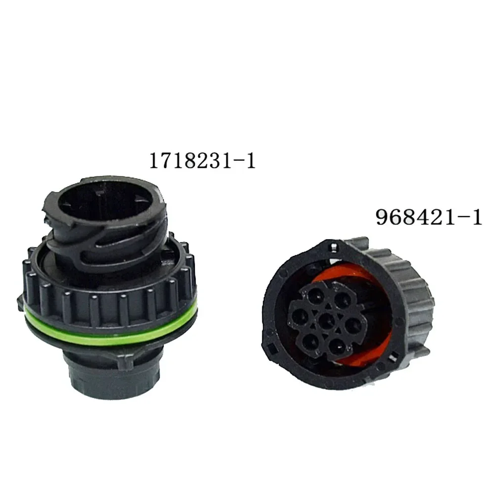5PCS 7P Round Waterproof Car Connector 1718230-1 968421-1 Rear Lamp Plug For Harness Quick DIY