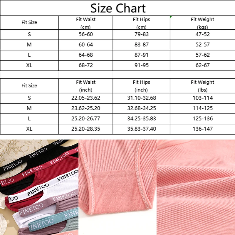 FINETOO 3PCS/Set Double Strap S-XL Women Cotton Panties Underwear Sexy Lingerie Underpant for Woman Female Intimates Girl Pantys