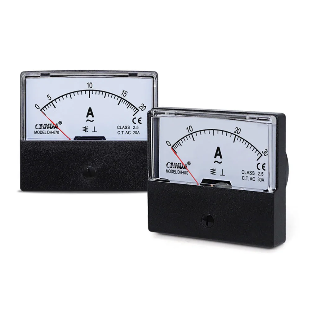 DH-670 Wisselstroommeter Paneel Wijzer 1A 2A 3A 5A 10A 15A 20A 30A 50A 100A 200A 250A 300A 400A 500A 600A/5A Analoge Ampèremeter