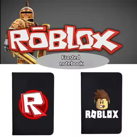 Roblox Black Cartoon-Style Soft Cover Notebook – A5 Simple Journal for Students, Office, Diary, Planner, Birthday Gift
