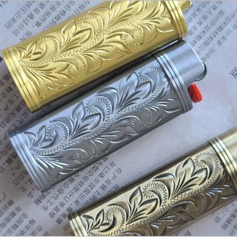 1Pc New Creative Metals Lighter Case Cover for BIC J5 Lighter Explosion-proof Lighter Sleeve